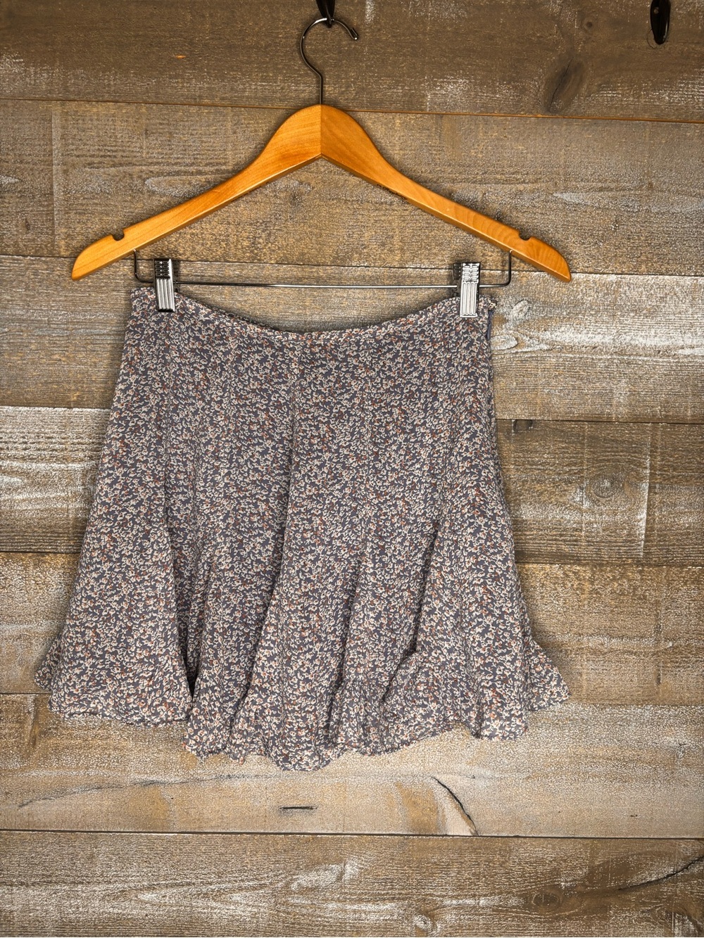 Blue floral flowy mini skort girly